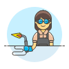 WELDING MACHINE WORKER 6 Illustration from UX Colors Set