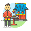Chinese Restaurant 4 Illustration from UX Colors Set