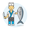 Fish Vendor 5 Illustration from UX Colors Set