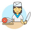 Sushi Chef 4 Illustration from UX Colors Set