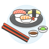 Sushi Plate illustration - Free transparent PNG, SVG. No sign up needed.