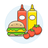 Burger Ketchup illustration - Free transparent PNG, SVG. No sign up needed.