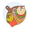 Burger Set illustration - Free transparent PNG, SVG. No sign up needed.