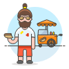 Hotdog Cart 1 Illustration from UX Colors Set