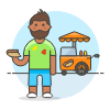 Hotdog Cart 2 Illustration from UX Colors Set