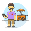 Hotdog Cart 3 Illustration from UX Colors Set | Free Download as SVG Vector and Transparent PNG | Streamline illustrations