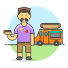 Hotdog Truck 3 Illustration from UX Colors Set