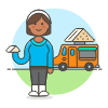 Sandwich Truck 2 Illustration from UX Colors Set