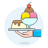 Serving Ice Cream 1 Illustration from UX Colors Set