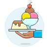 Serving Ice Cream 3 Illustration from UX Colors Set
