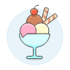 Triple Scoop Cup Illustration from UX Colors Set