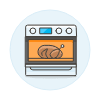 Chicken In Oven Illustration from UX Colors Set