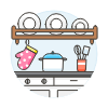 Kitchen Shelf illustration - Free transparent PNG, SVG. No sign up needed.