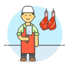 Butcher Shop 2 Illustration from UX Colors Set