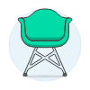 Green Modern Chair Illustration from UX Colors Set