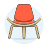 Red Chair Sofa 1 Illustration from UX Colors Set