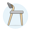Simple Modern Chair Illustration from UX Colors Set