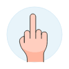 Fuck Gesture 1 Illustration from UX Colors Set