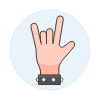 Rock Gesture 1 1 Illustration from UX Colors Set