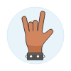 Rock Gesture 1 3 Illustration from UX Colors Set