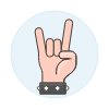 Rock Gesture 2 1 Illustration from UX Colors Set