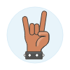 Rock Gesture 2 3 Illustration from UX Colors Set