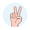 V Sign 1 Illustration from UX Colors Set