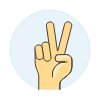 V Sign 2 Illustration from UX Colors Set