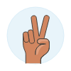 V Sign 3 Illustration from UX Colors Set