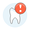 Dentistry Tooth Alert 2 Illustration from UX Colors Set | Free Download as SVG Vector and Transparent PNG | Streamline illustrations