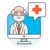 App Doctor 2 Illustration from UX Colors Set | Free Download as SVG Vector and Transparent PNG | Streamline illustrations