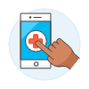 App Health 2 Illustration from UX Colors Set