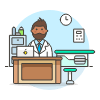 Doctor 2 Illustration from UX Colors Set | Free Download as SVG Vector and Transparent PNG | Streamline illustrations