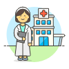 Doctor Hospital 6 Illustration from UX Colors Set | Free Download as SVG Vector and Transparent PNG | Streamline illustrations