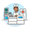 Nurse 2 Illustration from UX Colors Set | Free Download as SVG Vector and Transparent PNG | Streamline illustrations