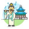 Ancient Asian Illustration from UX Colors Set