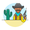 Cowboy 3 Illustration from UX Colors Set