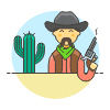 Cowboy 5 Illustration from UX Colors Set