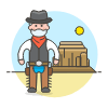Cowboy Colorado 1 Illustration from UX Colors Set