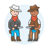 Cowboy Duel Illustration from UX Colors Set