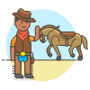 Cowboy Horse 1 Illustration from UX Colors Set