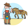 Cowboy Horse 2 Illustration from UX Colors Set
