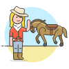 Cowboy Horse 5 Illustration from UX Colors Set