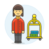 Bellboy Trolley 6 Illustration from UX Colors Set