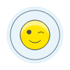 Sticker Emoji Cut Illustration from UX Colors Set