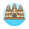 Angkor Wat Illustration from UX Colors Set