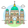 Berlin Cathedral Illustration from UX Colors Set