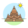 Borobudur illustration - Free transparent PNG, SVG. No sign up needed.