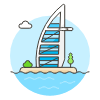 Burj Al Arab Illustration from UX Colors Set