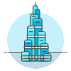 Burj Khalifa Illustration from UX Colors Set